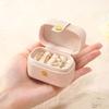 Mini Portable Small Jewelry Storage Bag Travel Simple Leather Ring Necklace Earrings Box Organizer Display Gift Packaging