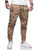 Foreign trade four seasons straight trousers men's casual sports cotton European size tethered tote overalls