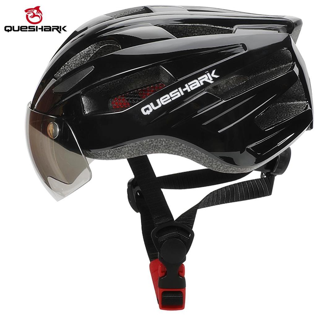 Queshark Велосипедный шлем MTB Шоссейный велосипедный шлем Мотоциклетная защитная крышка со съемной линзой