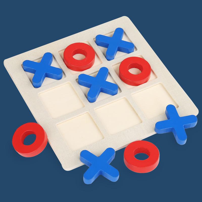 Wooden Tic-Tac-Toe Educational Game for Kids - Enhance Logical Thinking and Enjoy Entertaining Battles