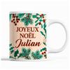 Mug - Julian - Christmas - Ceramic - Beige - 325 Ml - Dishwasher and Microwave Safe