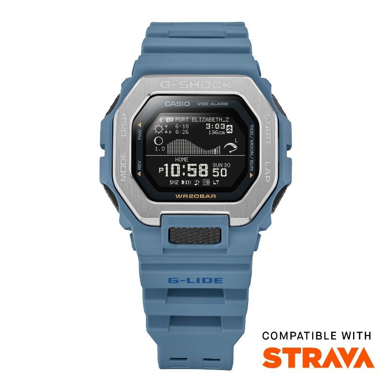Casio Мужские часы G-SHOCK из нержавеющей стали, водонепроницаемость 200 м, цифровые, ударопрочные, кварцевые, GBX-100-2A