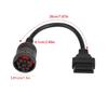 Heavy Duty J1939 9Pin To OBD2 16Pin Diagnostic Adapter Cable for Truck Diagnostic Tool Rubber Construction