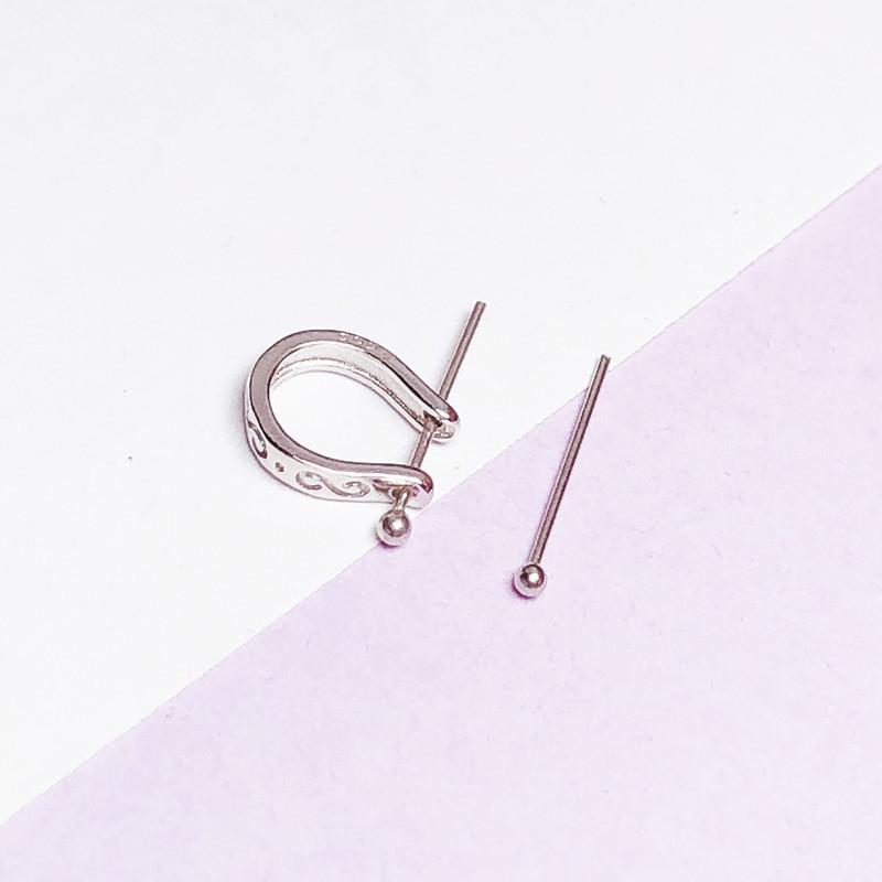 Подвеска-пряжка Peace Buckle из стерлингового серебра 925 пробы для подвесок из нефрита