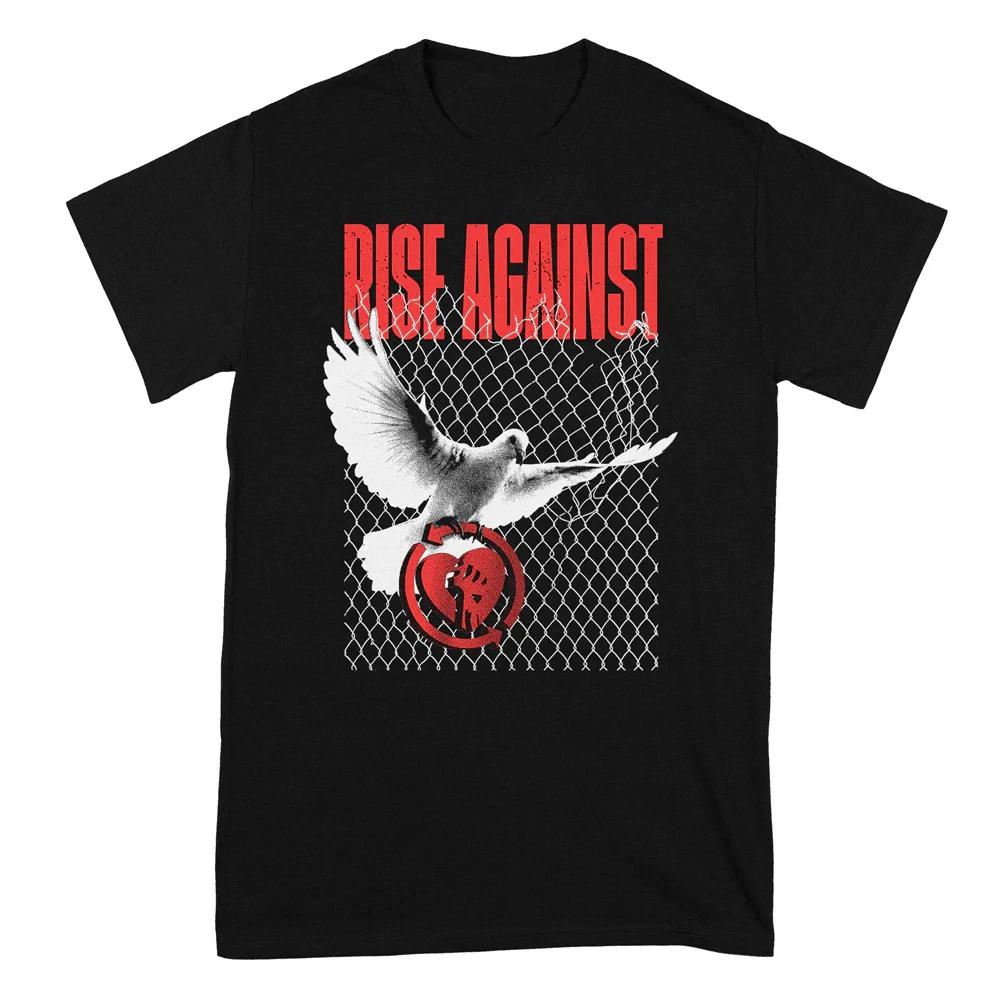 Men's and Women's T-shirts Rise Against Band Album Music Heavy Cotton Black
