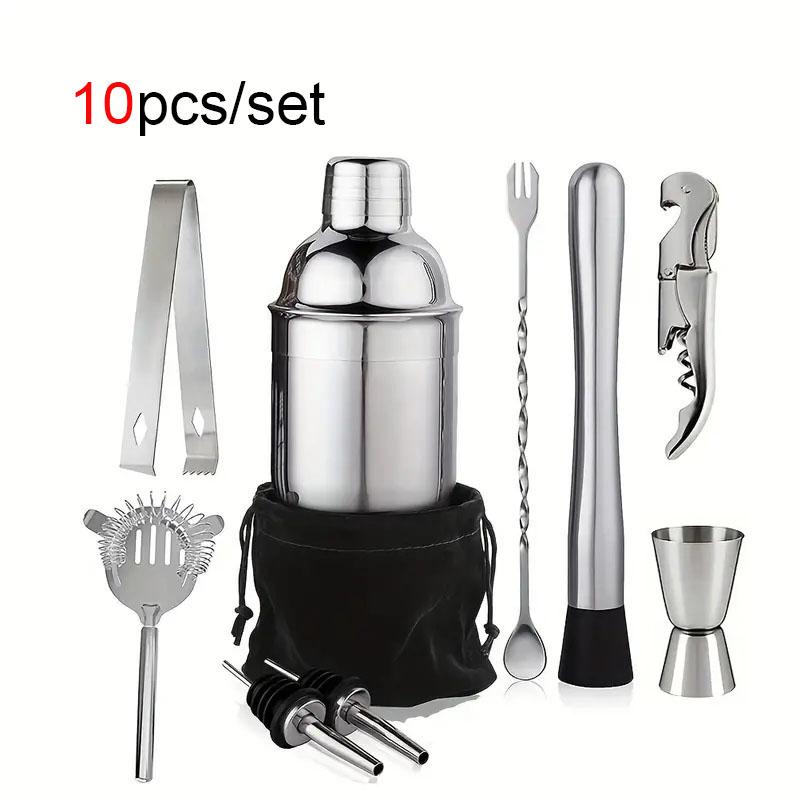 UPORS Stainless Steel Cocktail Shaker Mixer Wine Martini Boston Shaker For Bartender Drink Party Bar Tools 550ML/750ML 7