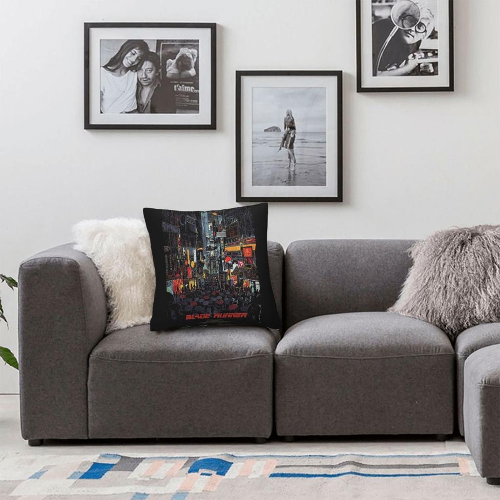 Blade Runner Square Pillowcase Polyester Linen Velvet Pattern Zip Decorative Sofa Cushion Case
