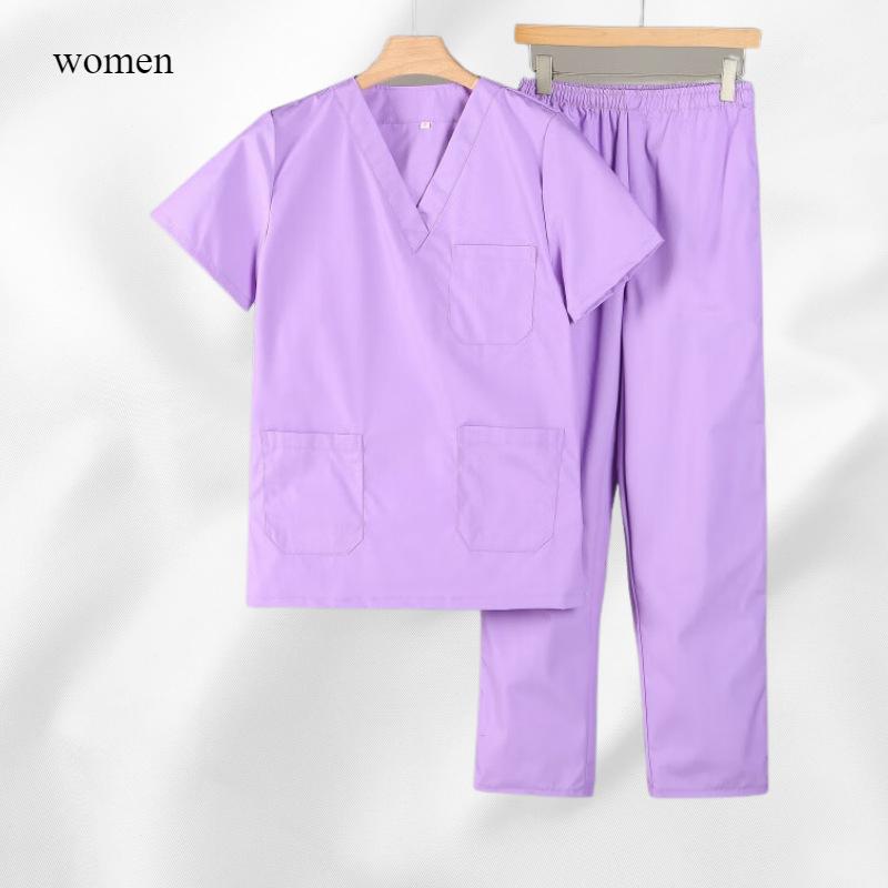 Factory Direct Cross-border Polyester Cotton Split Suit Operating Room Men and Women Doctors and Nurses Work Clothes