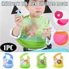 Toddlers Baby Reusable And Washable Cartoon  With Silicone Food Catcher