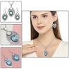Топаз Голубой Подвеска Sky Серьги Комплект Стерлинговых Ювелирных Изделий Кольцо Серьги