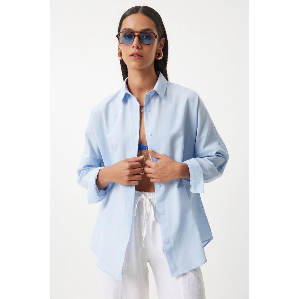 Базовая рубашка Oversize шоколадного цвета