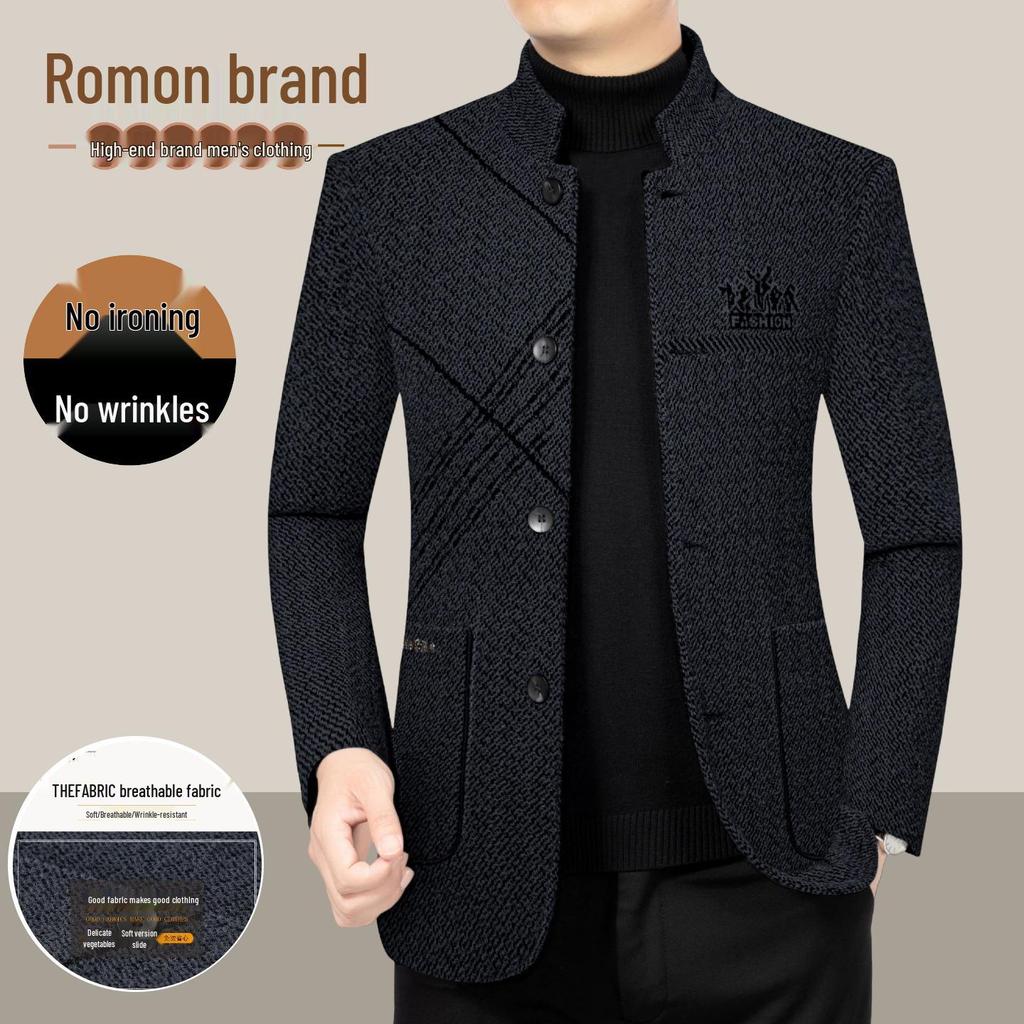 Мужская шерстяная куртка LOMON: Осенняя верхняя одежда в стиле Business Casual для среднего и молодого возраста, больших размеров, высококачественный папин стиль.