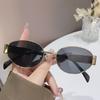 Fashion Metal Small Frame Oval Sunglasses New Women'S Summer Sunscreen Photography Eyeglasses Men Eyeglass Uv400