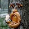 1pc Whimsical Tree Face Bird Feeder - Outdoor Garden Decoration, Unique Wild Bird Yard Art, Durable Resin, Ideal for Weddings & Nature-Themed Events