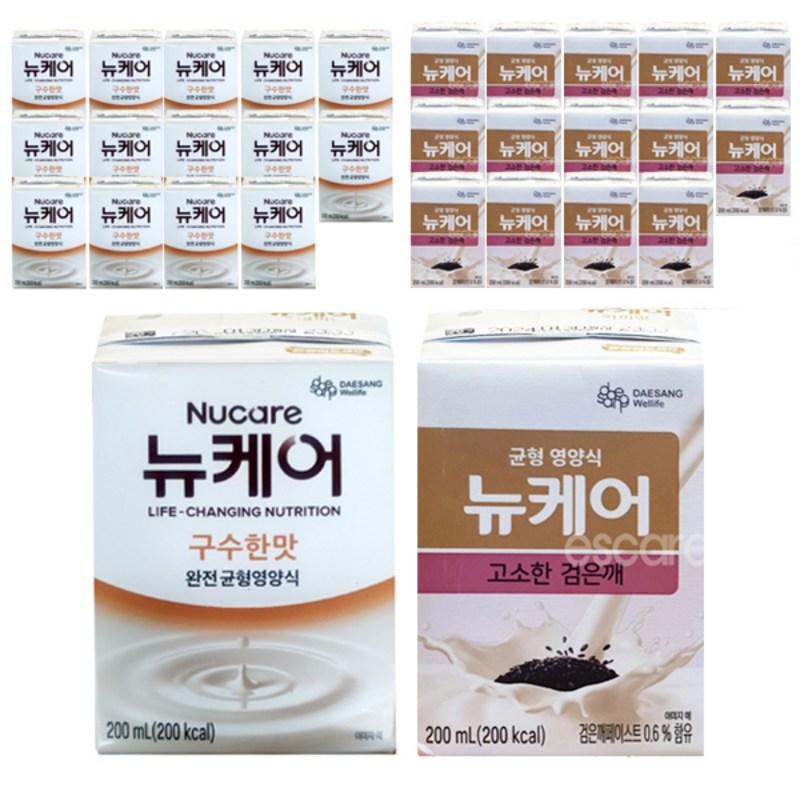 New Care savory flavor 15 packs + black sesame flavor 15 packs balanced nutrition, 200ml, 1 set