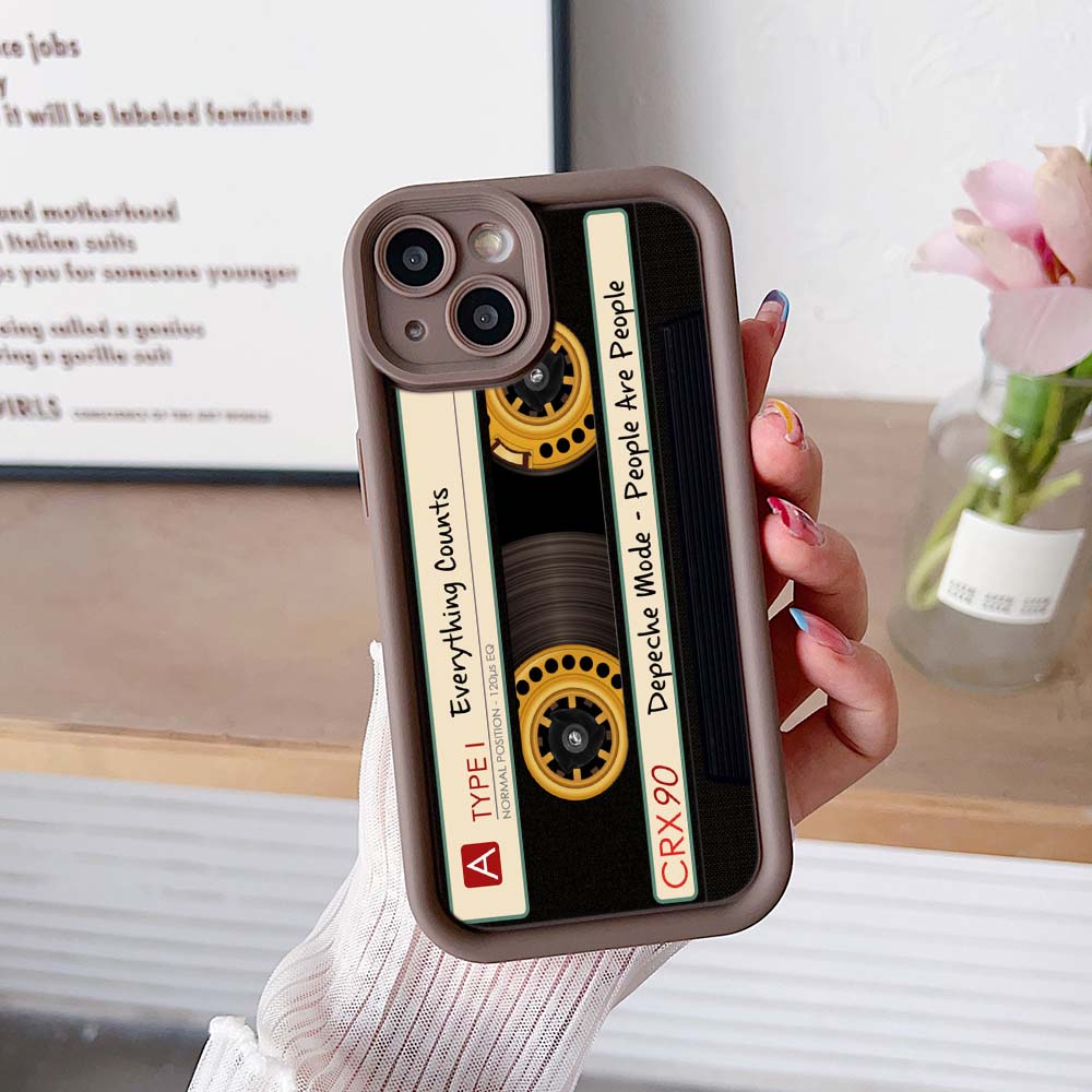Sky Eye Ladder Phone Case for iPhone 15 14 13 12 Samsung A15 A25 A24 S23 FE Huawei Honor 90 Angel Eye Soft Cover A19 Original Retro Cassette Tape Art