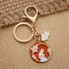 Chinoiserie Deer Cat Rabbit Decorated Keychain Key Rings Holder Gift Bag Pendants Accessories