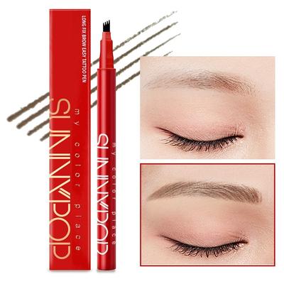 Ручка для татуажа бровей Sunny Pop Long Fix Brow Easy, 02 Натуральный коричневый, 1 шт.