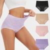 High Waist Women's Panties Lace Women's Large Size Panties Solid Color High-waisted Triangle Pants Underwear Briefs