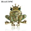 Vivid Frog Brooch Animal Crystal Jewelry Women Cardigans Sweater Routine Accessories Pins