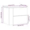 VidaXL Table de chevet murale blanc 45x30x35 cm, armoire de rangement, armoire murale suspendue, armoire de rangement 848325