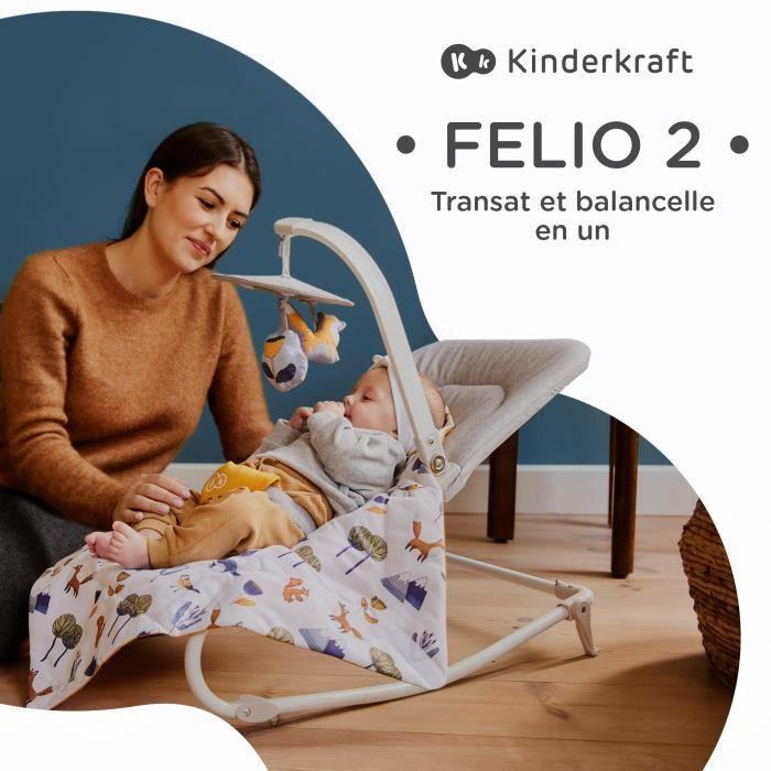 Transat-balancelle 2en1 KINDERKRAFT FELIO 2 - rose