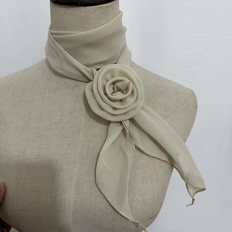 26 Colors Decorative Headscarf Solid Pink Rose Knitted Scarf Shawl Shawl Flower Sunscreen Headscarf Ladies Office Scarf