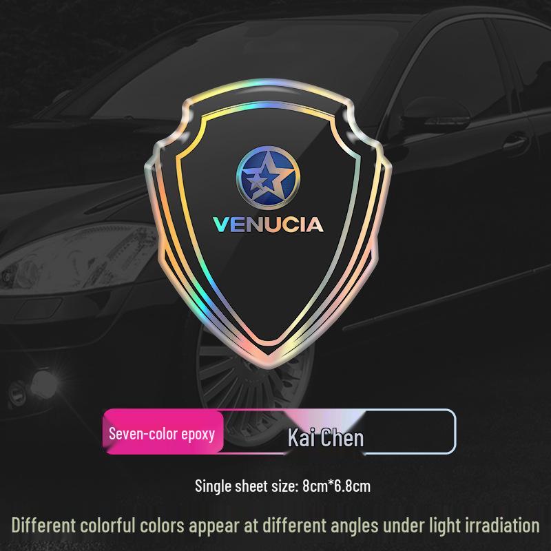 Декоративная наклейка с логотипом кузова автомобиля Venucia для Xing Da V, D60, T60, T90, D50 Треугольное окно Багажник