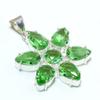 Серебро 925 пробы Зеленый аметист Драгоценный камень Ручная работа Подвеска Ювелирные изделия Подвеска-звезда Ювелирные изделия Подвеска Ювелирные изделия Для девочек Женщин Детей
