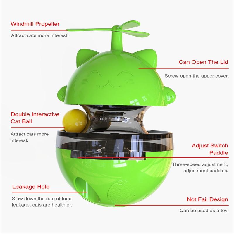 Кошачий вихрь, счастливая игрушка, пропеллер, неваляшка, поворотный стол, 2 мяча, игрушки для дрессировки котят, ловкость, улучшение IQ, интерактивные игрушки, товары для животных