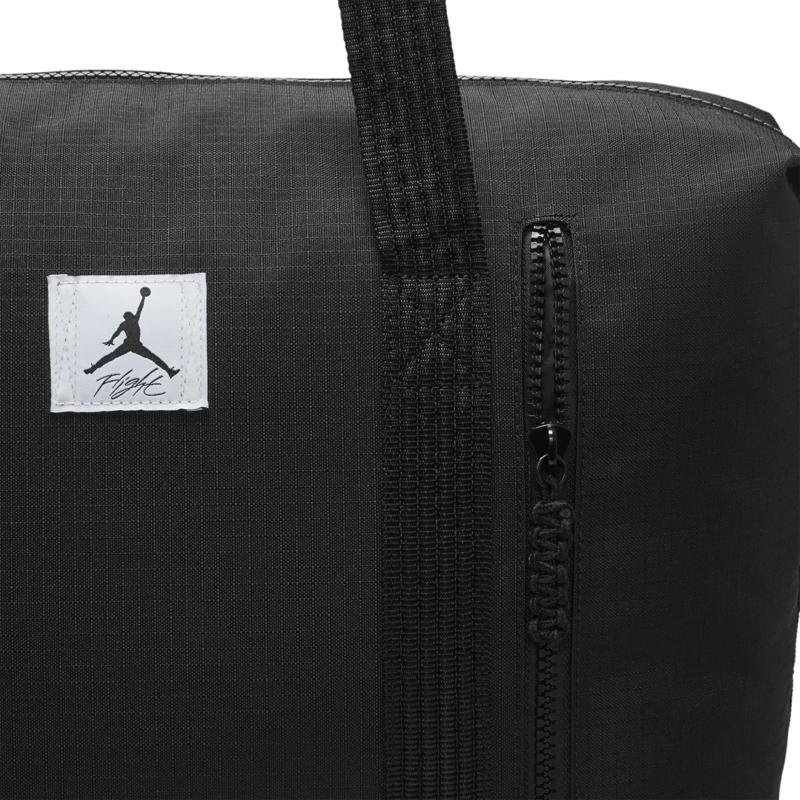 Jordan Logo Patch Large Capacity Zipper Closure Polyester Shoulder Crossbody Tote Travel Bag Unisex Bags Black FV2902010