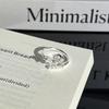 Открытое кольцо-бабочка с серебряными стразами: Высокоценное, Минималистичное, Штабелируемое ювелирное изделие на указательный палец для женщин