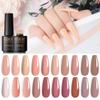 7ml Gel Nial Polish Semi Permanent Nail Gel Polish Top Base Coat UV Gel For Nail Art Design
