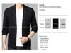 Мужской приталенный вязаный кардиган - Модная корейская мода, свитер-куртка с длинным рукавом для весны/осени 2025.