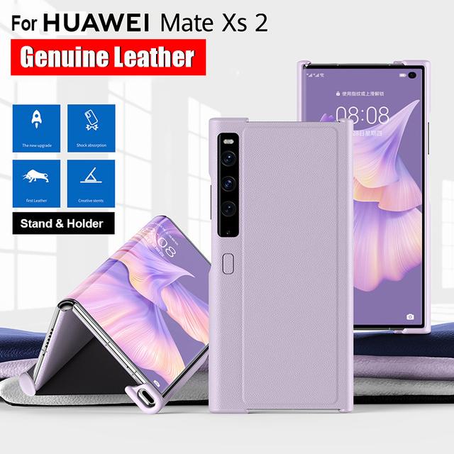 Чехол из натуральной кожи для Huawei Mate Xs 2 Xs2, ультратонкий складной чехол-подставка для Huawei Mate Xs 2 5g, чехол Fundas Capa
