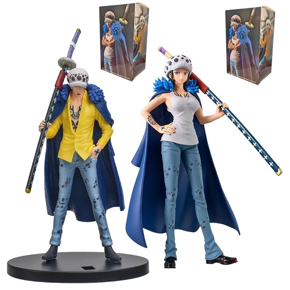 Горячая 17см Аниме мужчины и женщины Стиль Стоячая Фигурка One Piece Страна Трафальгарское Право ПВХ Коллекционная Модель Куклы Игрушка Для Подарка