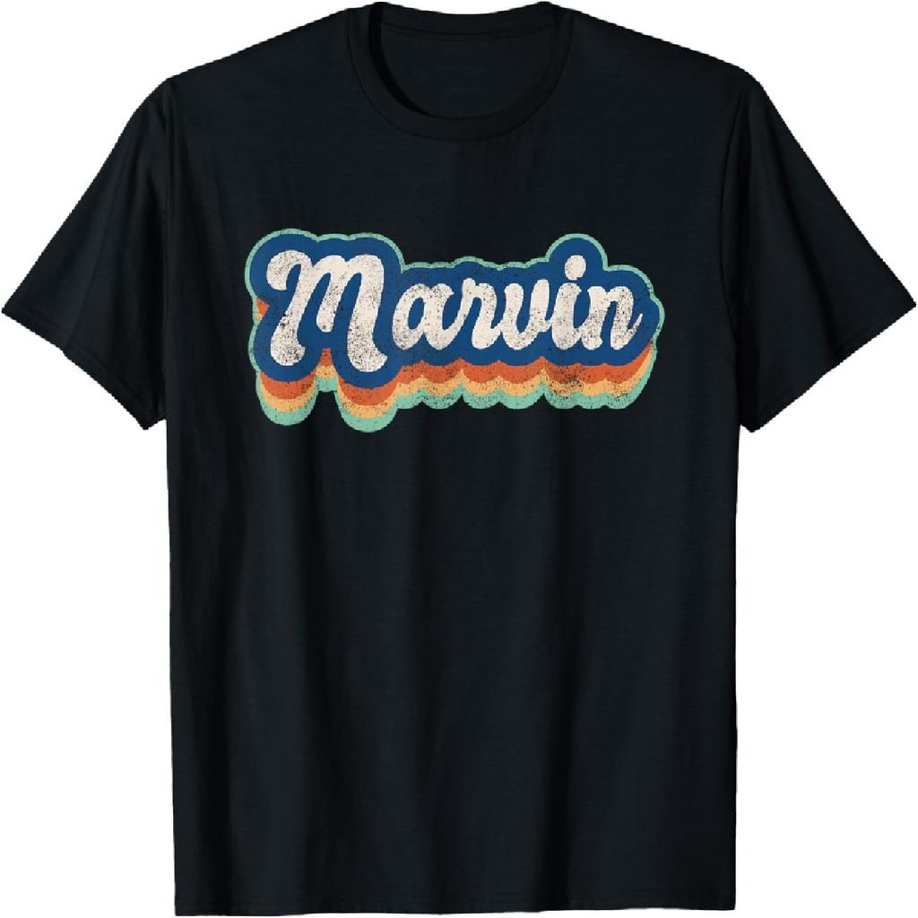 Marvin First Name Boy Vintage Style 70s 80s Personalized T-Shirt