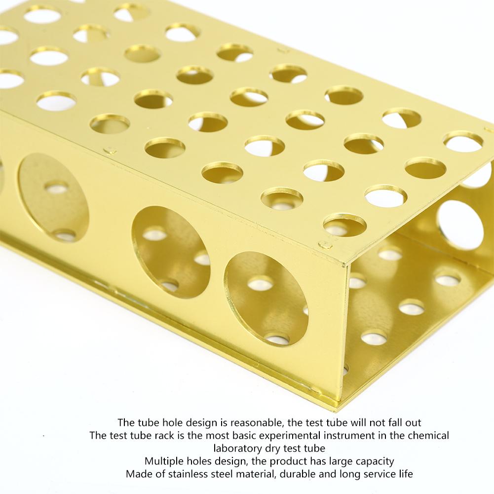 Test Tube Rack Multiple Holes Stainless Steel Tubing Stand Holder Laboratory Equipment