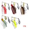 5pcs Fishing Lure 12/17g Wobblers Lures Spinners Spoon Bait For Pike Peche Tackle All Artificial Baits Metal Sequins Spinnerbait