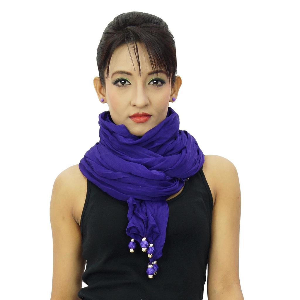 Длинный палантин из шифоновой смеси Dupatta Neck Wrap Женщины носят индийские шарфы Chunni