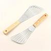 1 шт. Скребок с деревянной ручкой, лопатка для жарки пиццы, из нержавеющей стали, лопатка для рыбы, кухонная утварь, кухонный инструмент