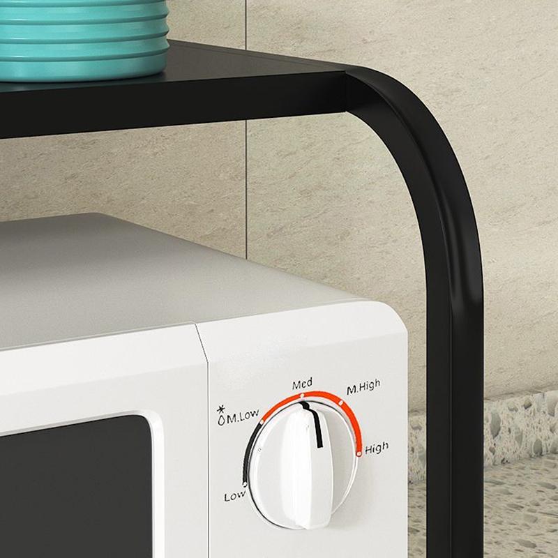 Кухонная полка для духовки Бытовая многоярусная стойка для хранения Органайзер Полка Металлический кронштейн Большая вместимость Микроволновая полка