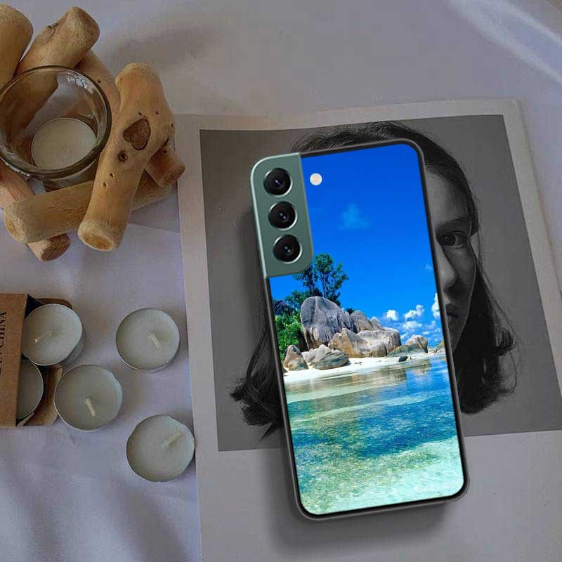 Морские Тропические Пальмы Пляж Чехол для Телефона Для Samsung A16 A26 A36 A56 Galaxy A02S A12 A52S A13 A23 A33 A53 A54 A34 A24 A14 A22 A3