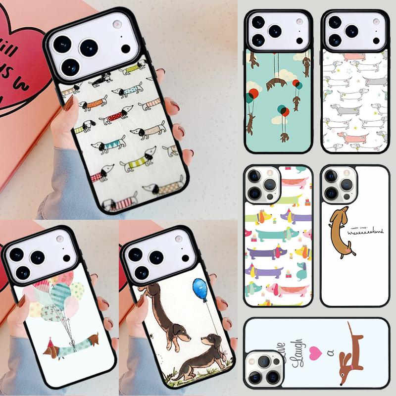 Чехол для телефона Такса Собака-сосиска Такси Для iPhone 17 Air 14 15 13 12 Max Чехол Для Apple 14 15 16 16e 11 Pro Max Plus Coque