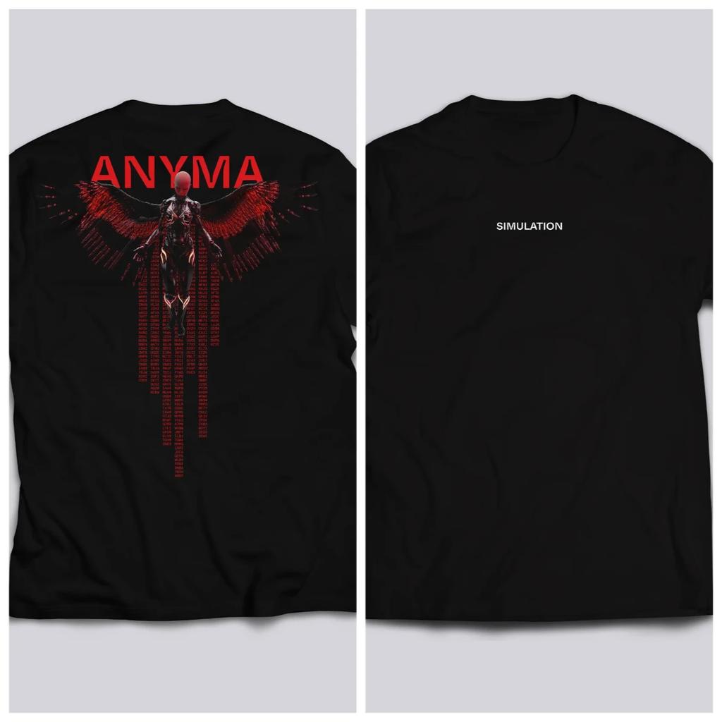 Футболка Anyma ADAM X Мужские футболки Круглый вырез Влагоотводящая Повседневная Спортивная 100% Хлопок Свободная Унисекс Футболка Оверсайз Графические футболки