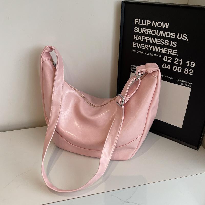 Простая сумка большой вместимости женская 2025 новая модная универсальная повседневная сумка через плечо студенческая сумка-мессенджер для поездок на работу сумка-тоут