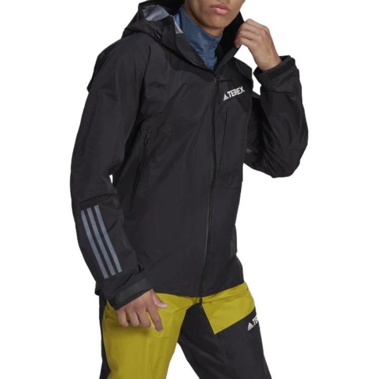 adidas Куртки Terrex Мужские Черные С капюшоном Умеренные Другое HH8899