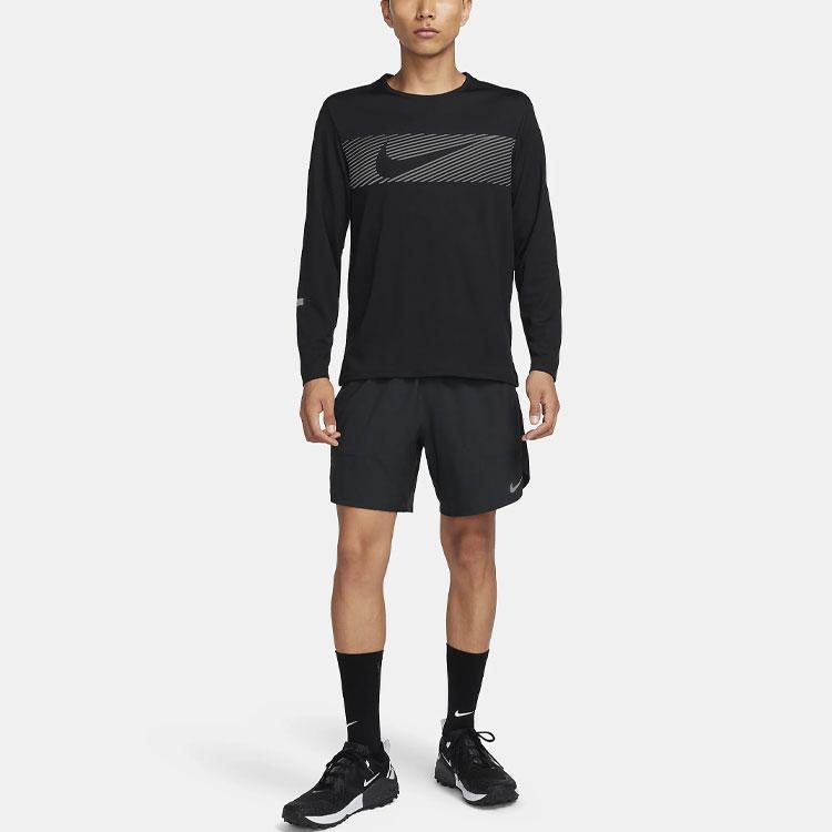 New Nike Running T Shirt Men's Black FB8553-010