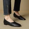 Мода 2025 Новое поступление Женские туфли-лодочки на плоской подошве из натуральной кожи Мягкий комфорт Повседневная обувь Женские базовые весенне-летние туфли-лодочки
