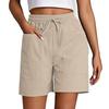 Summer New Women's Solid-color Loose-fitting High-waisted,casual and Fashionable Quarter Shorts
